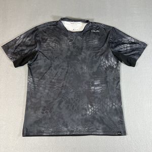 Huk Shirt Mens Large Green Short Sleeve Sports Outdoor Performance Fishing Shirt